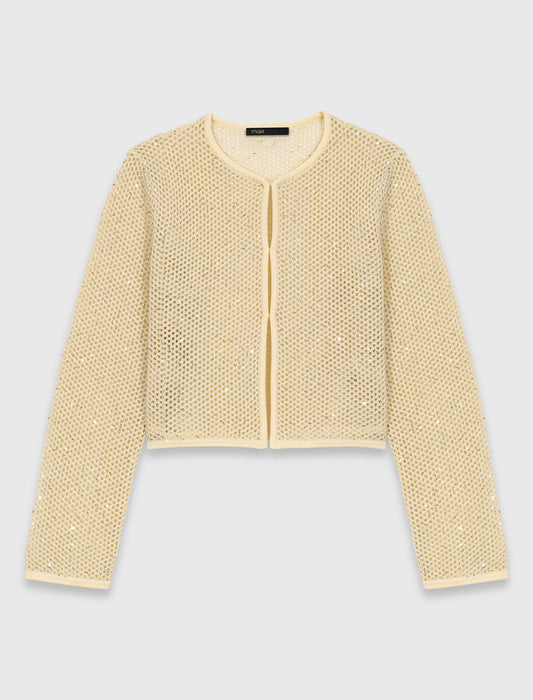 Rhinestone knit cardigan