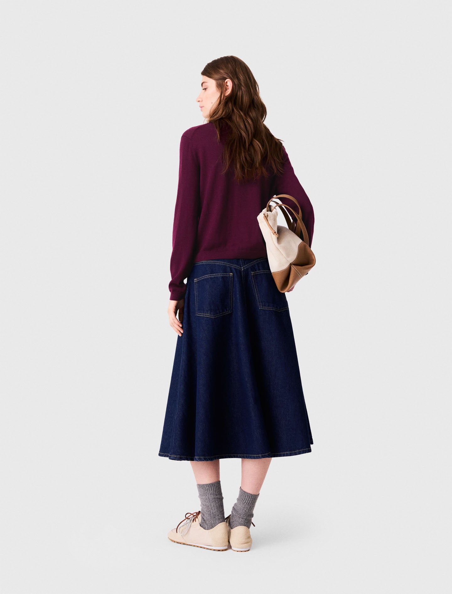 Cardigan with embroidered logo Eggplant