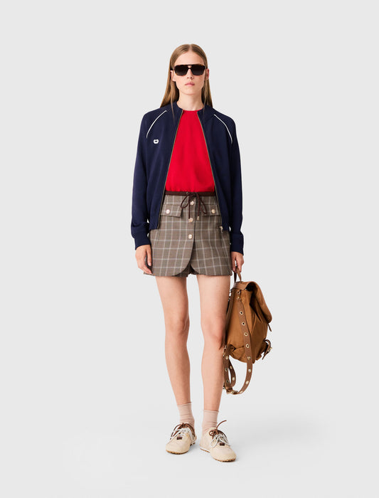 Zipped cardigan Navy