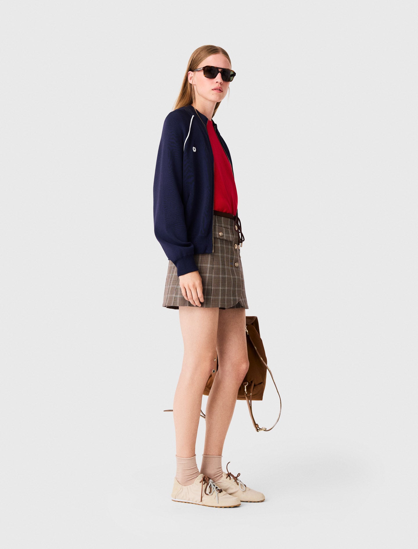 Zipped cardigan Navy