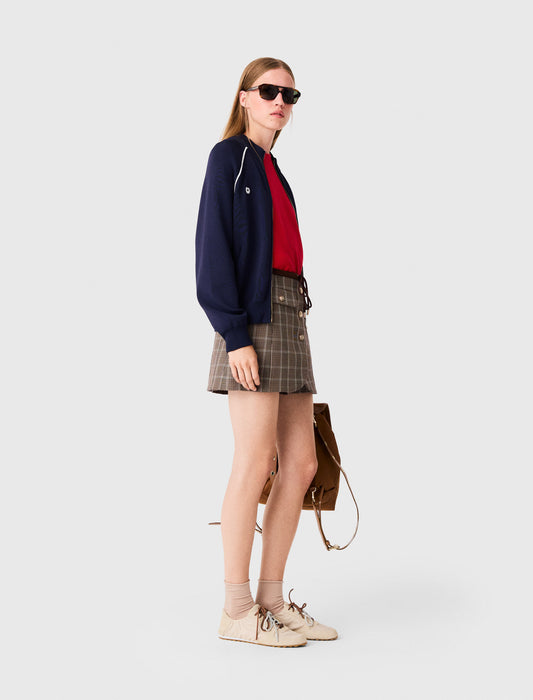 Zipped cardigan Navy