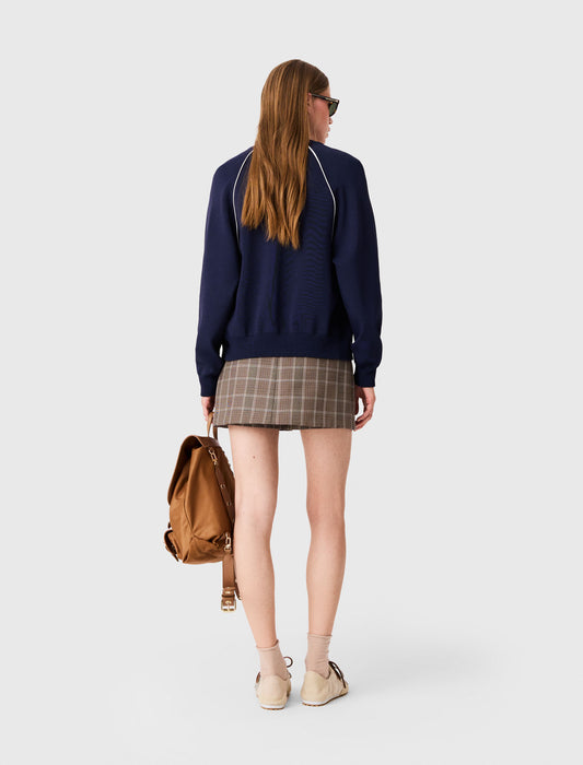 Zipped cardigan Navy