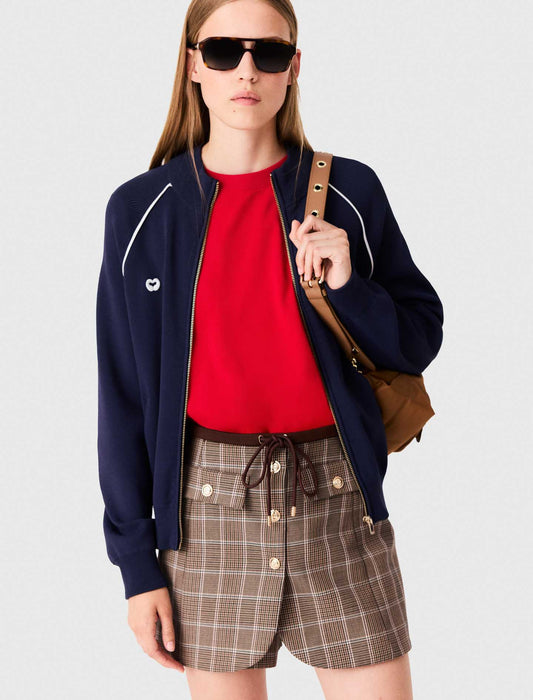 Zipped cardigan Navy