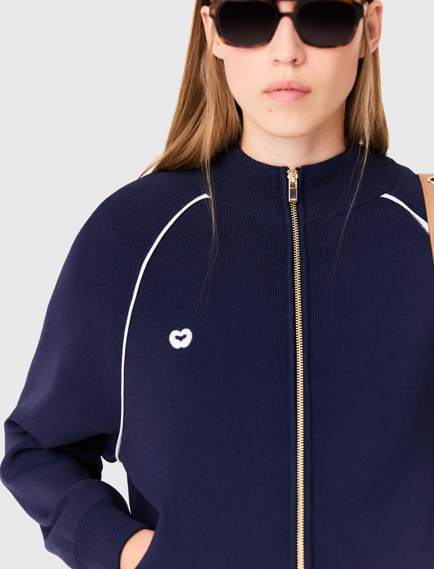 Zipped cardigan Navy
