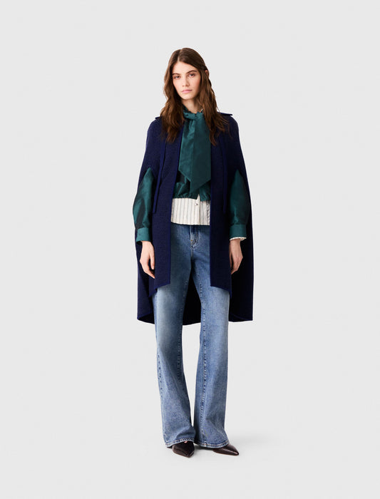 Longline cape cardigan Navy