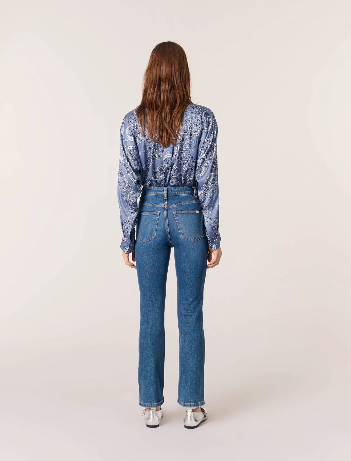 Blue Bandana Print-Flowing printed shirt