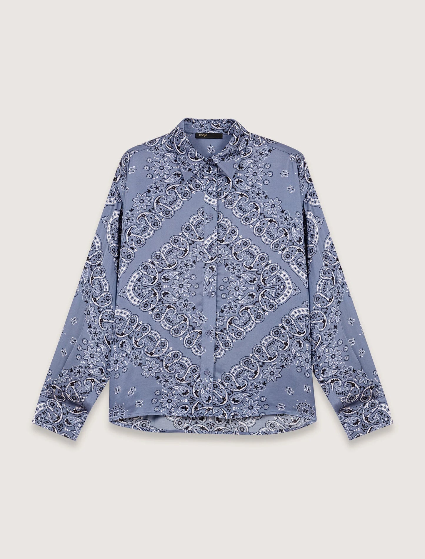 Blue Bandana Print-Flowing printed shirt