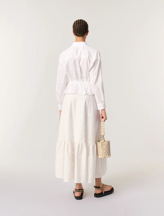 Short embroidered shirt