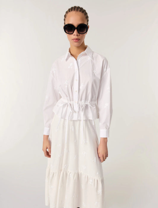 Short embroidered shirt