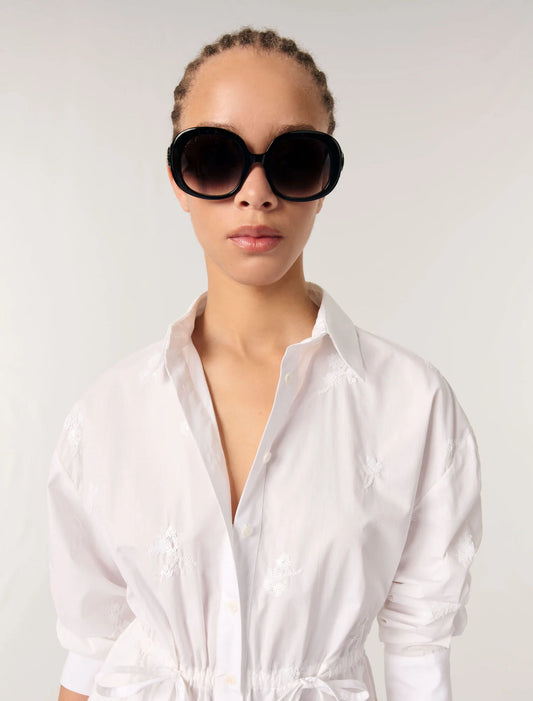 Short embroidered shirt