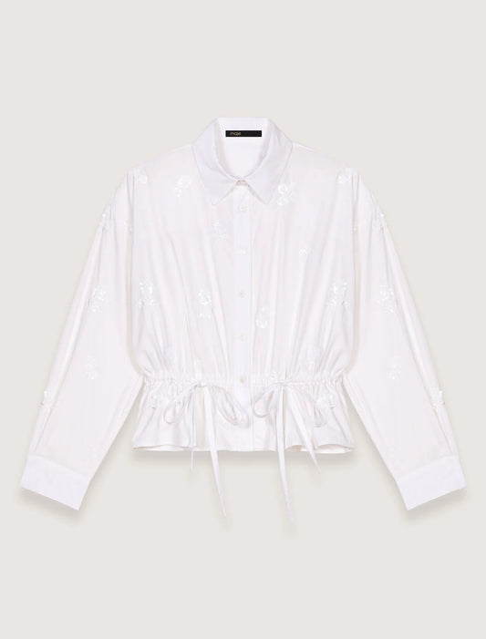 Short embroidered shirt