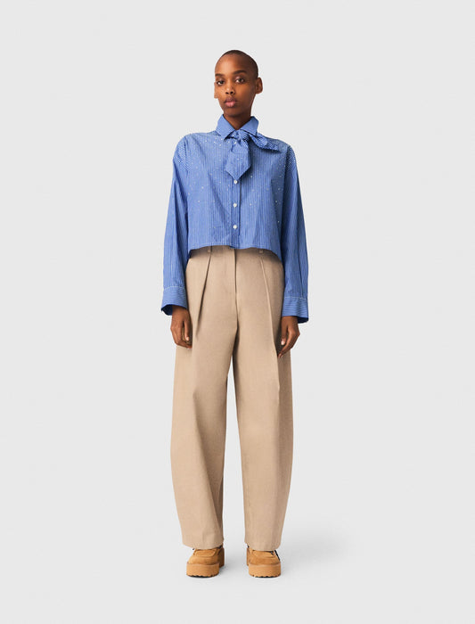 Shirt With Removable Handkerchief BLUE