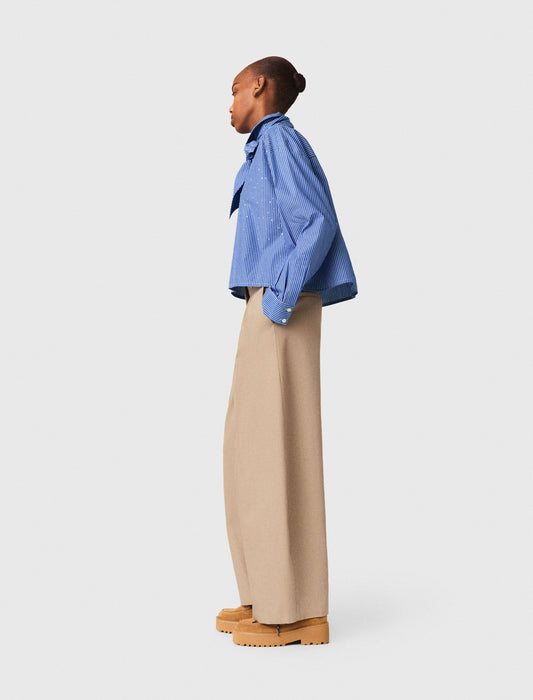 Shirt With Removable Handkerchief BLUE