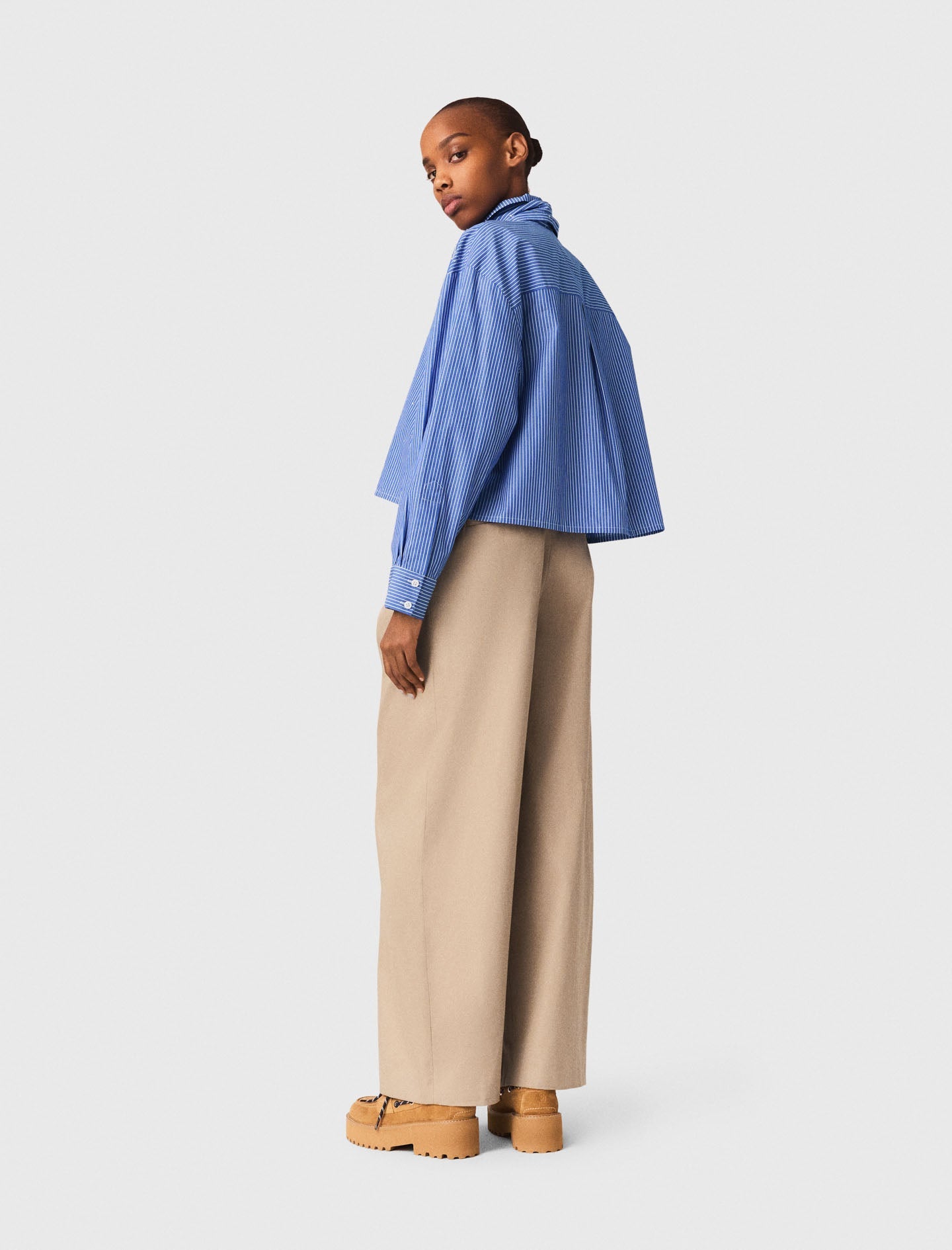 Shirt With Removable Handkerchief BLUE