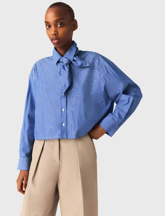 Shirt With Removable Handkerchief BLUE
