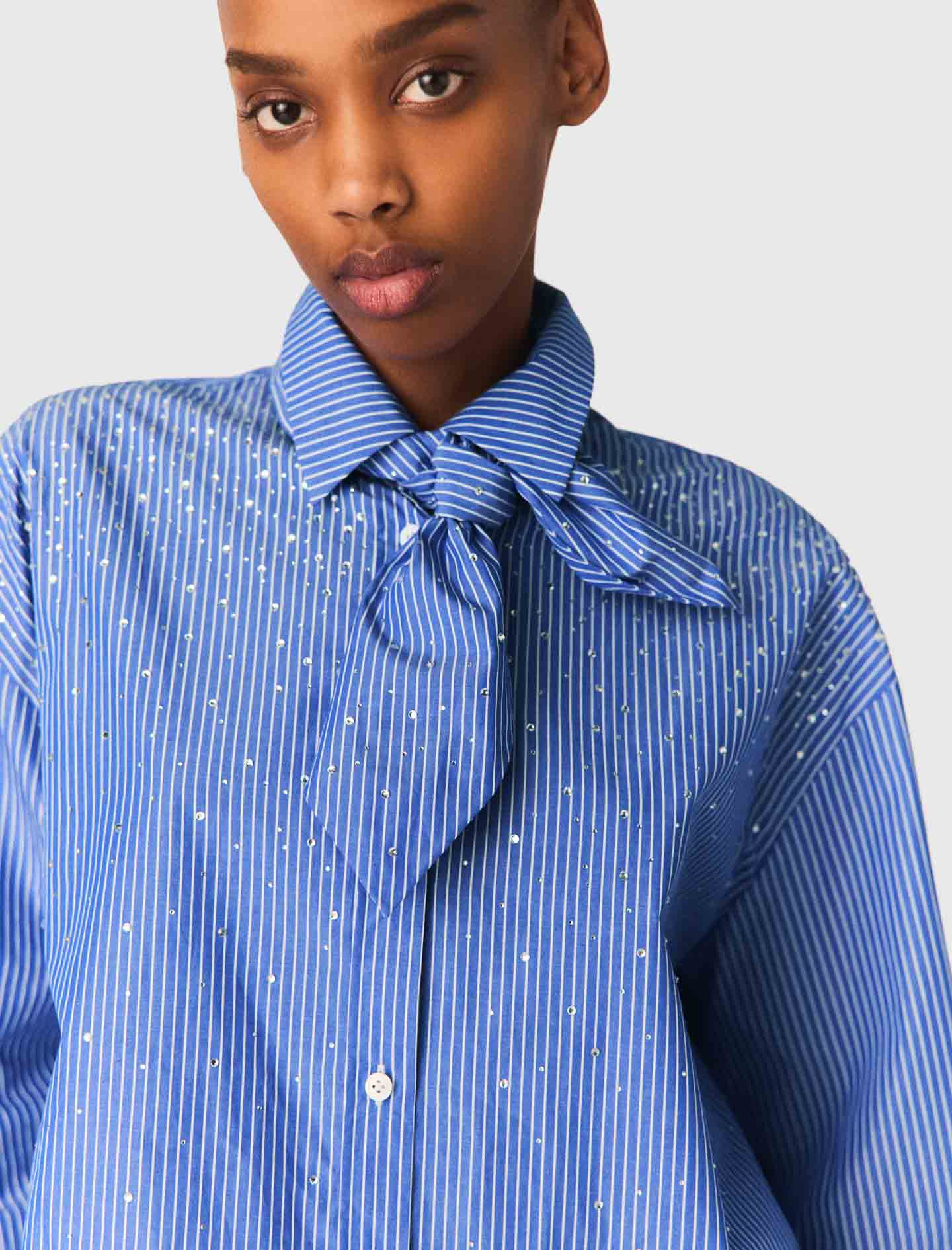 Shirt With Removable Handkerchief BLUE