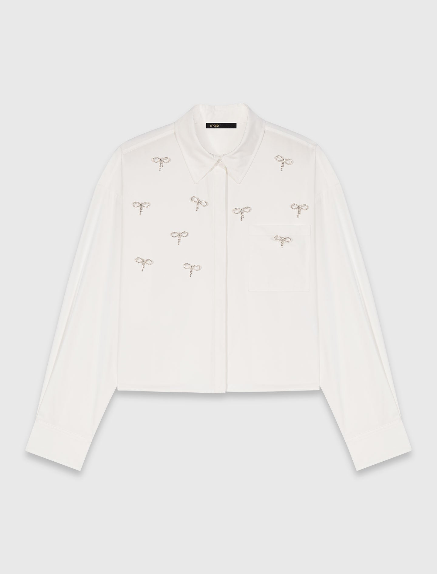 Jewel Detail Shirt WHITE