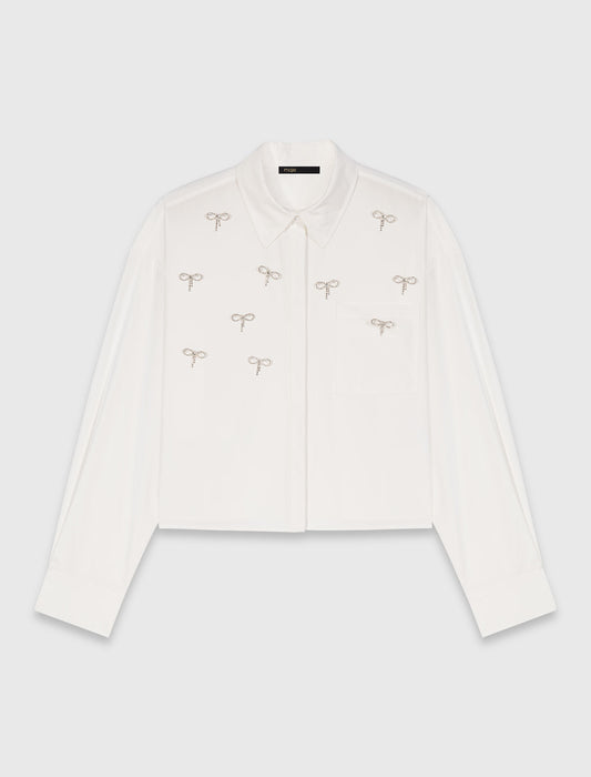 Jewel Detail Shirt WHITE
