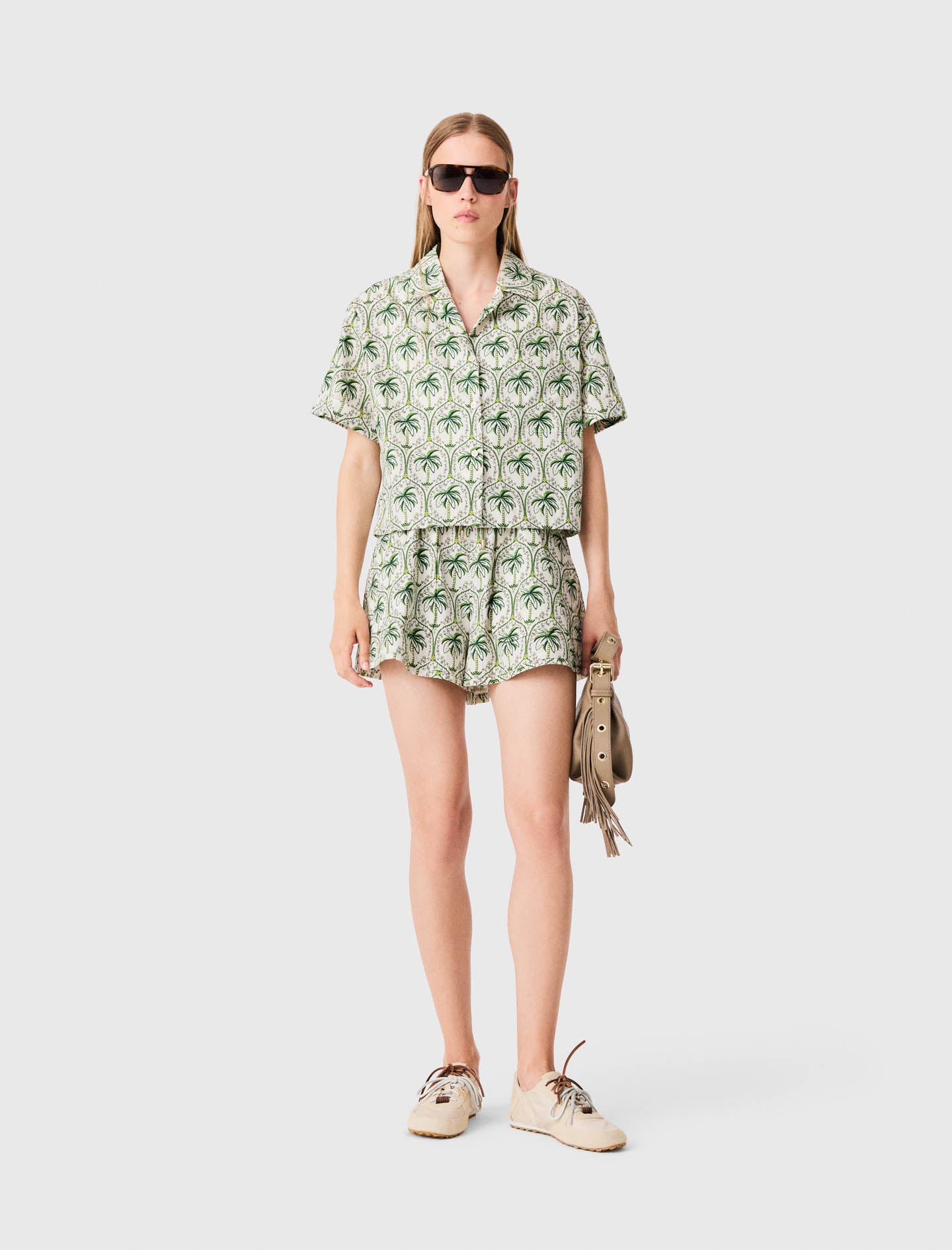Patterned shirt Green Palm Tree