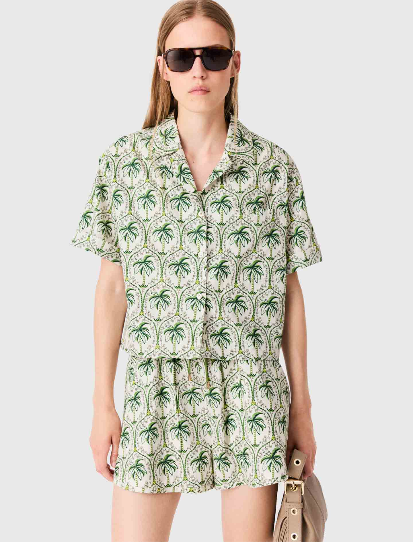 Patterned shirt Green Palm Tree
