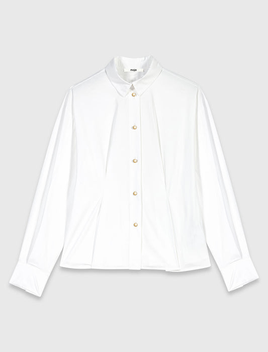Shirt with lace-up back White