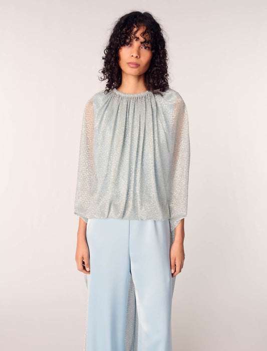 Blue Sky Satin Belted Jumpsuit