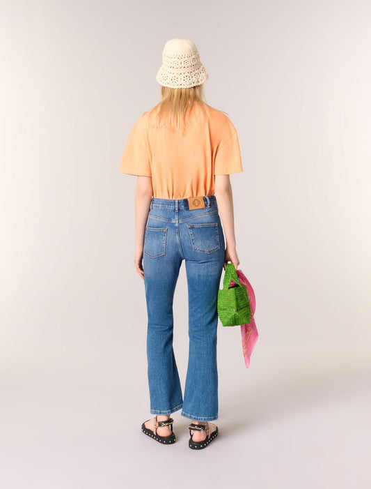 Blue-Denim jeans with pockets