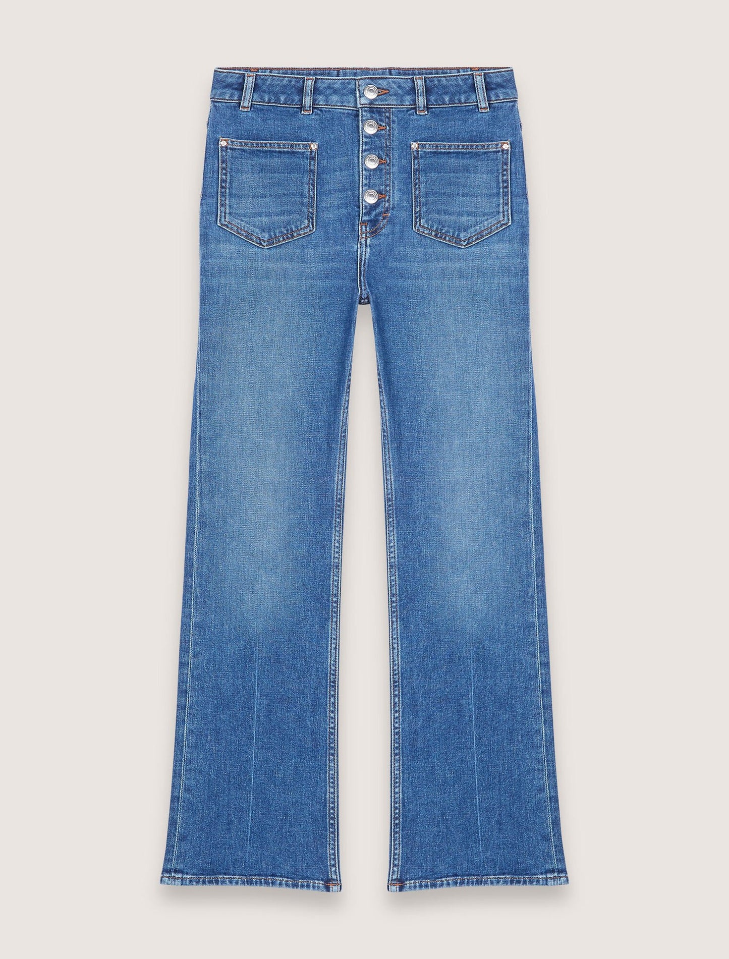 Blue-Denim jeans with pockets