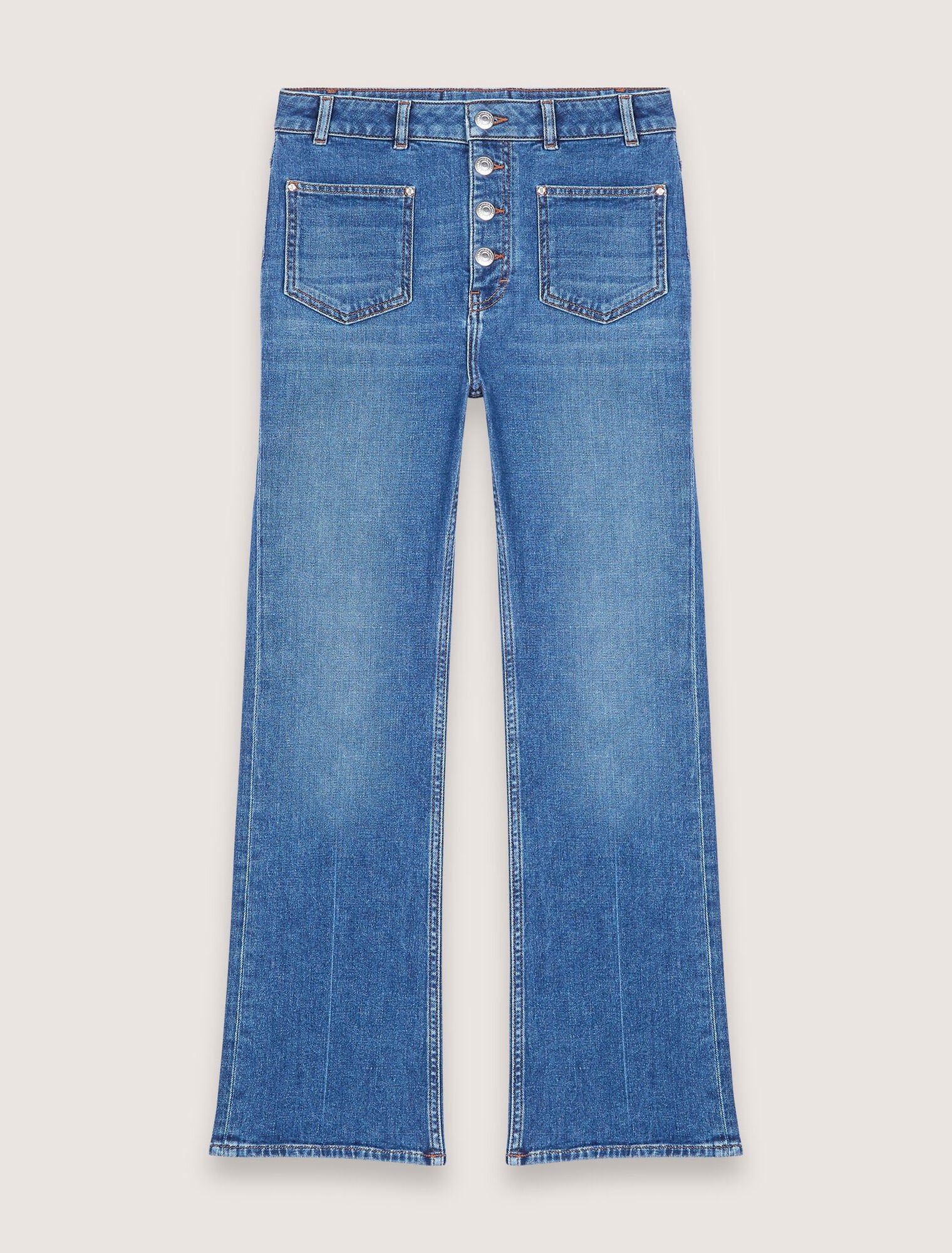 Blue-Denim jeans with pockets