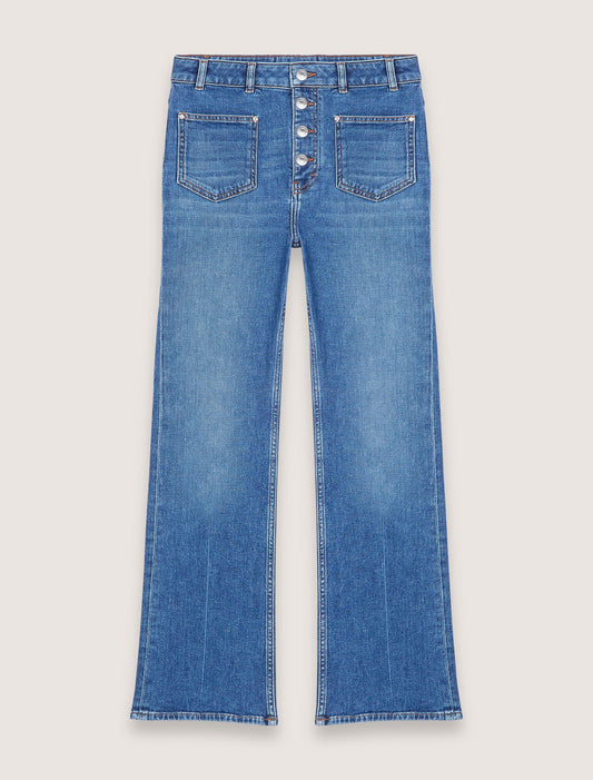 Blue-Denim jeans with pockets