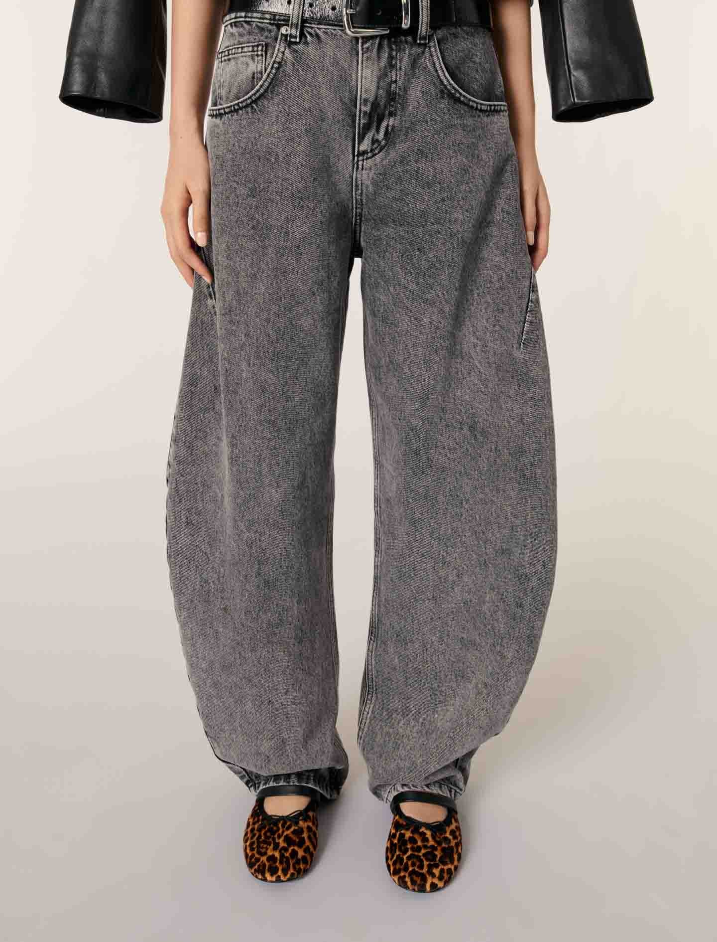 Grey Tapered Jeans
