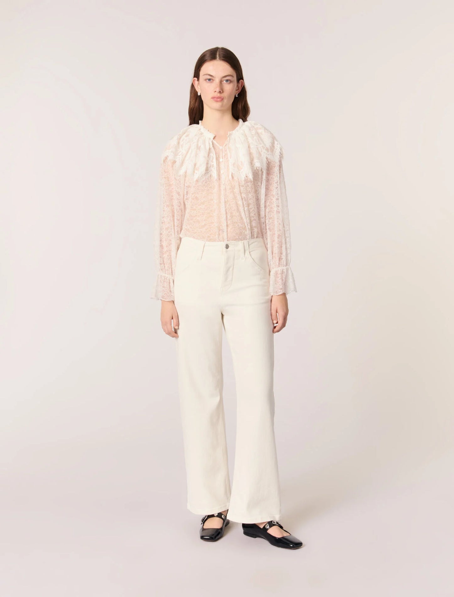 White-featured-Carpenter Cut Jeans