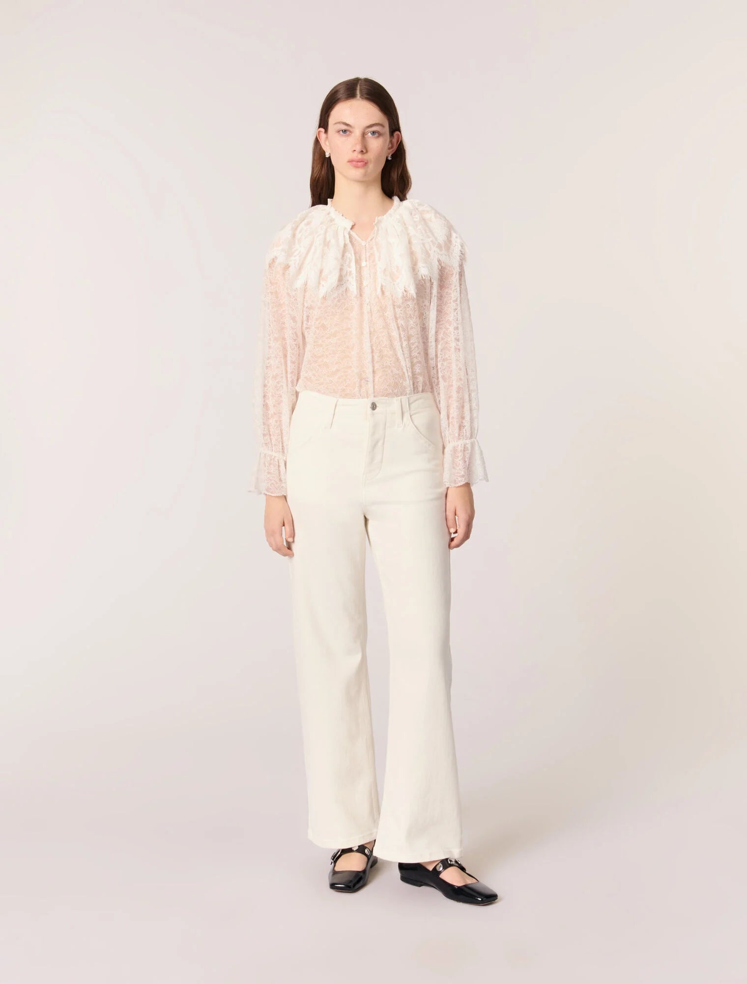 White-featured-Carpenter Cut Jeans