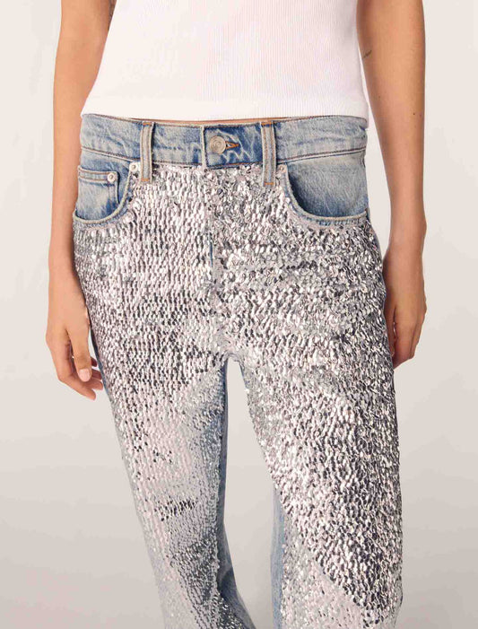 Blue Sky-Sequinned jeans