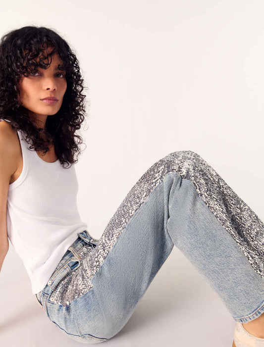 Blue Sky-Sequinned jeans