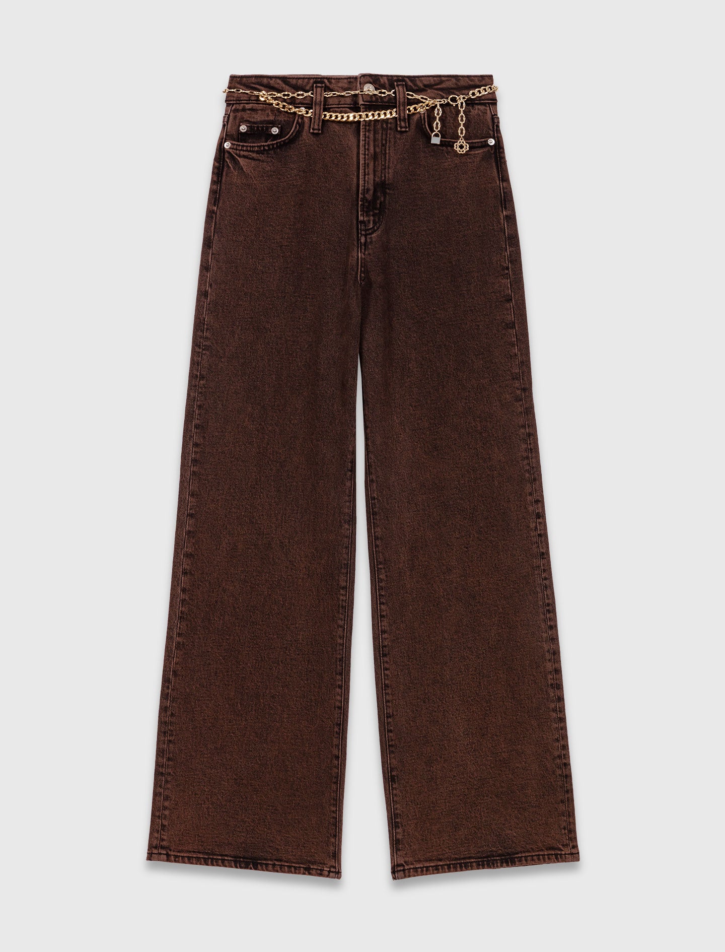 Bootcut jeans with chain
