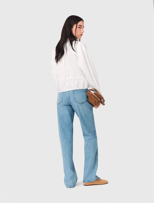 Straight Jeans With Chains Blue