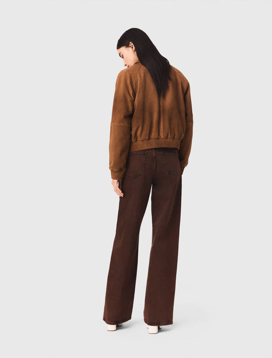 Bootcut jeans with chain Brown