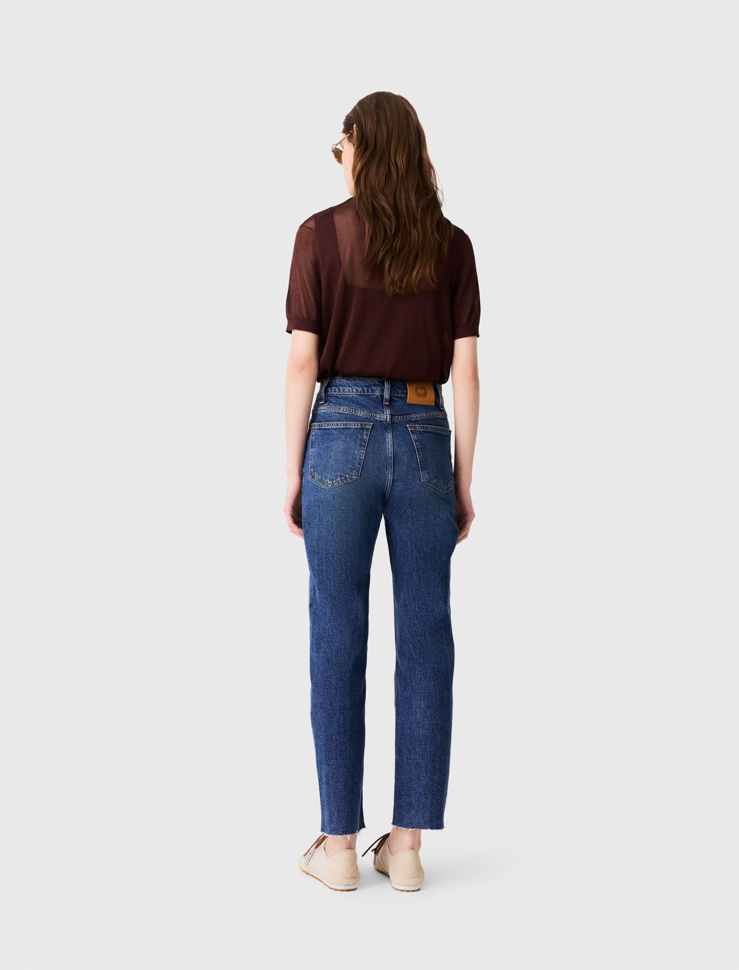 Skinny jeans with brooch Blue