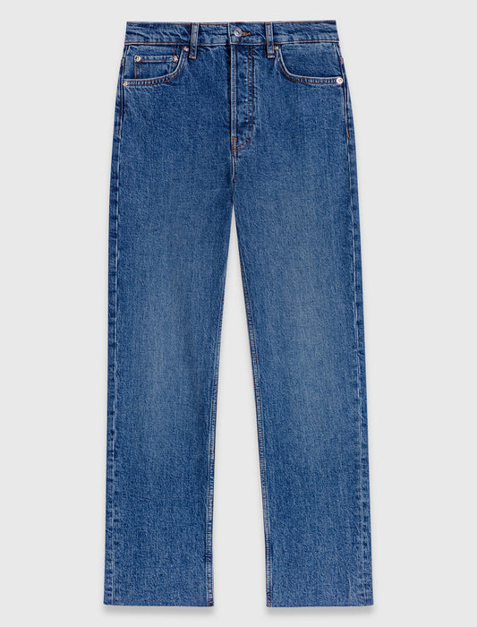 Skinny jeans with brooch Blue