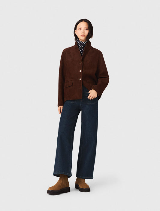 Wide jeans with patch pockets Navy