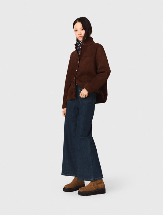 Wide jeans with patch pockets Navy