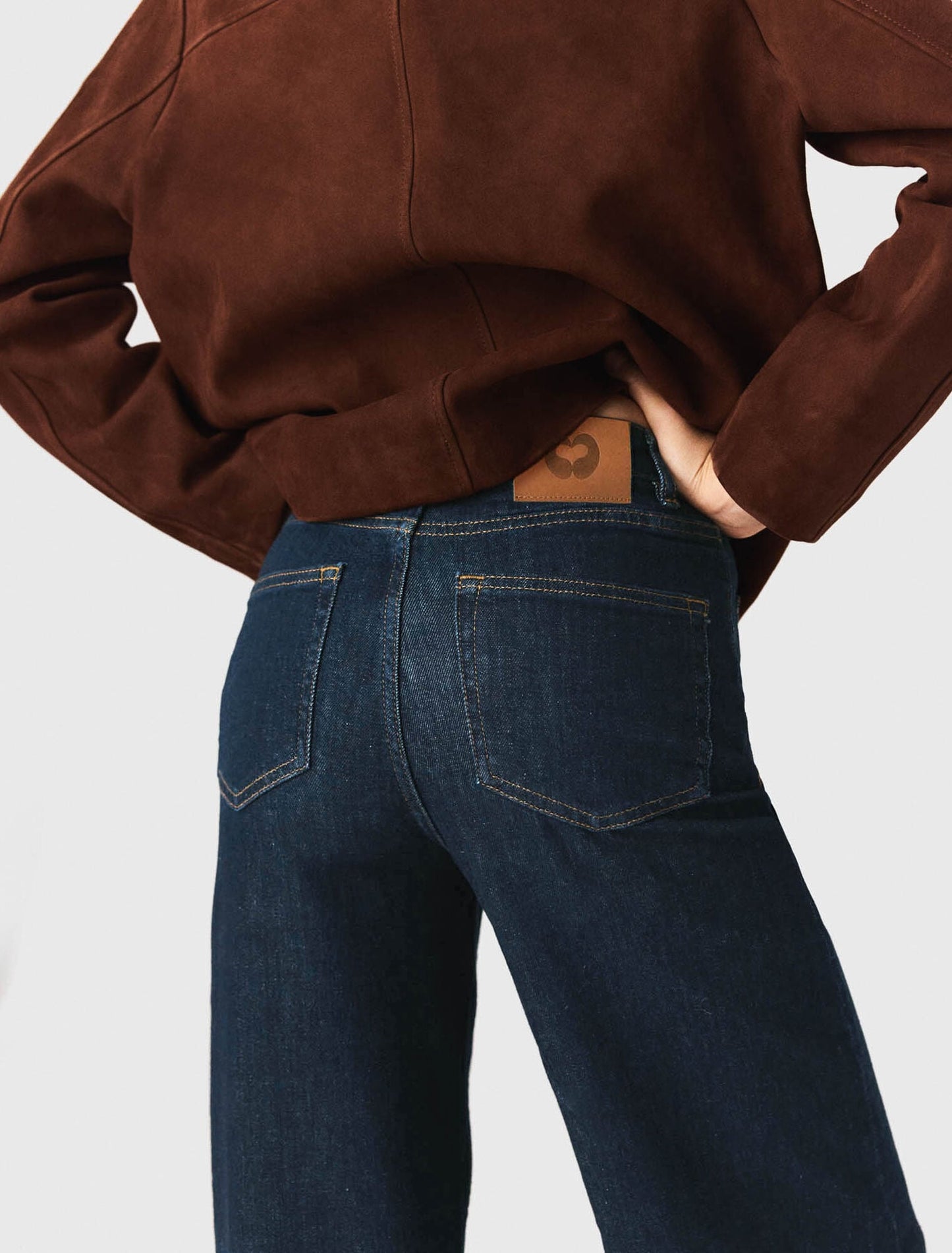 Wide jeans with patch pockets Navy