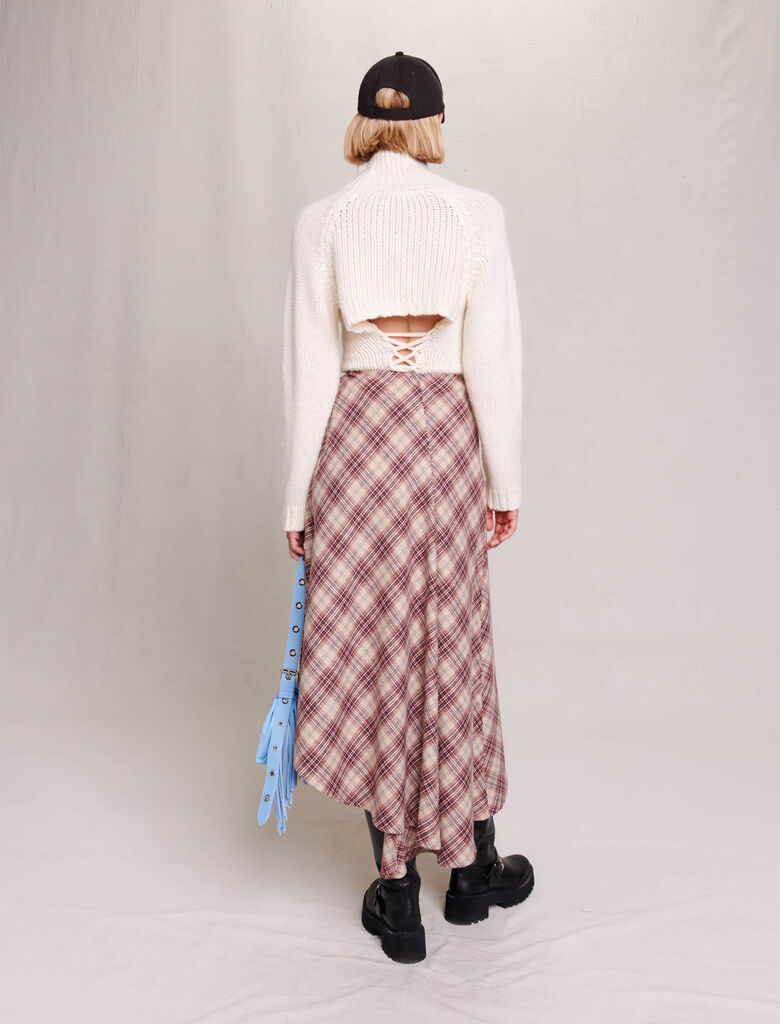Beige Asymmetrical Skirt