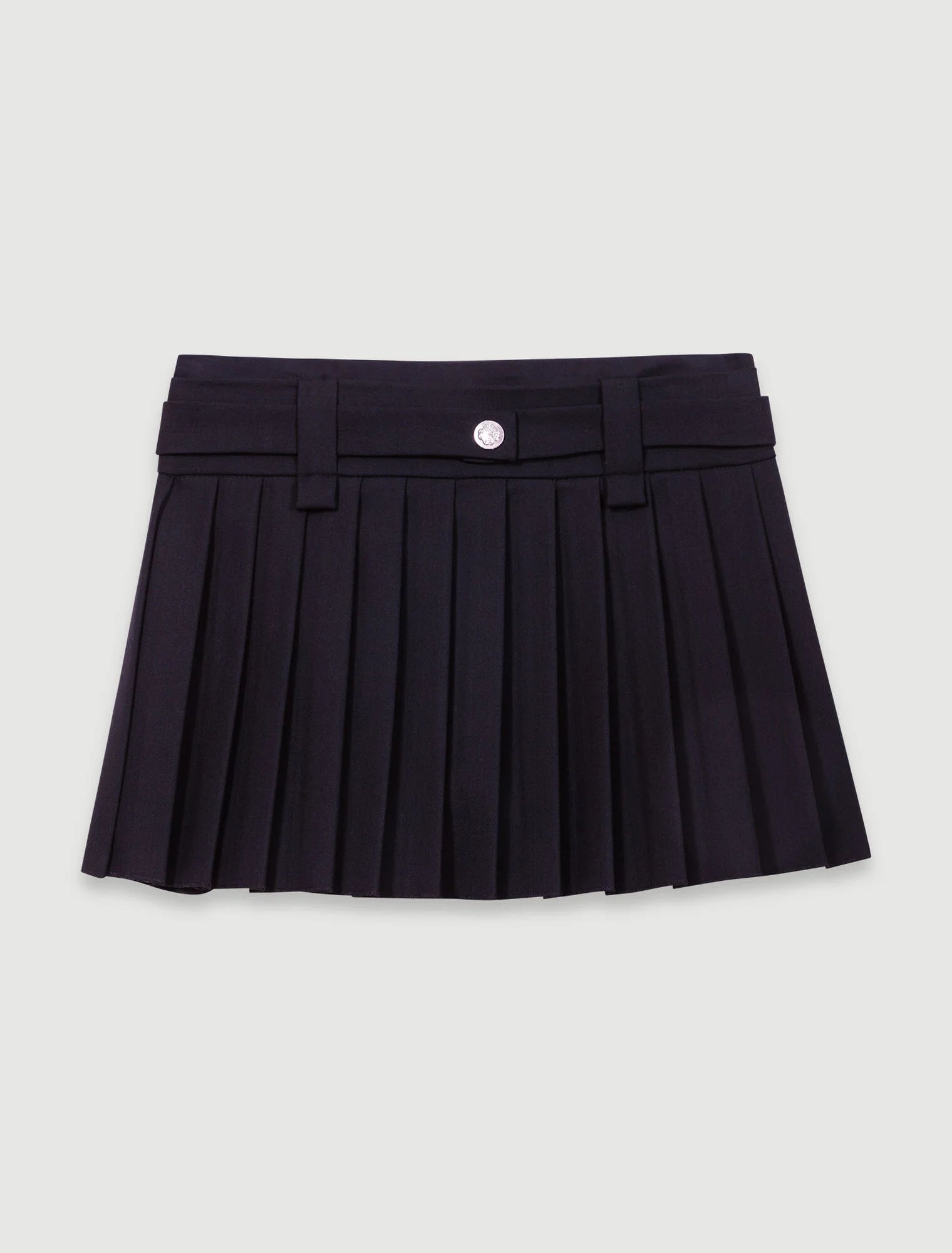 Black-Short pleated skirt