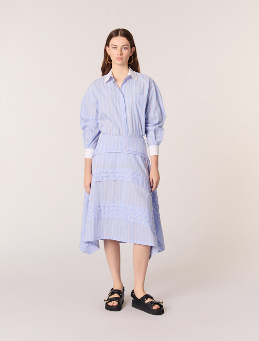 Light Blue Stripes-featured-Striped cotton maxi skirt