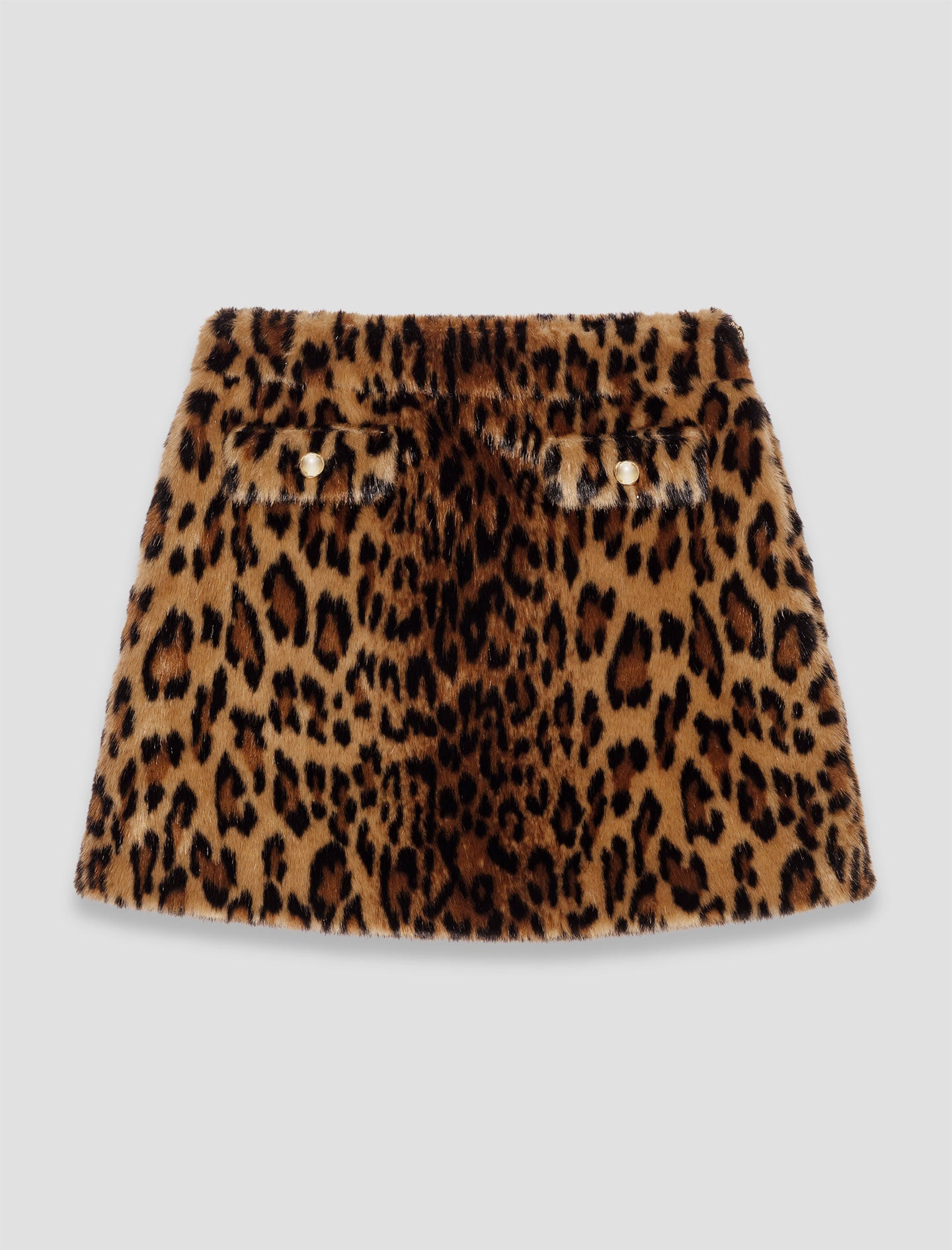 Leopard faux fur miniskirt Big Leopard Print