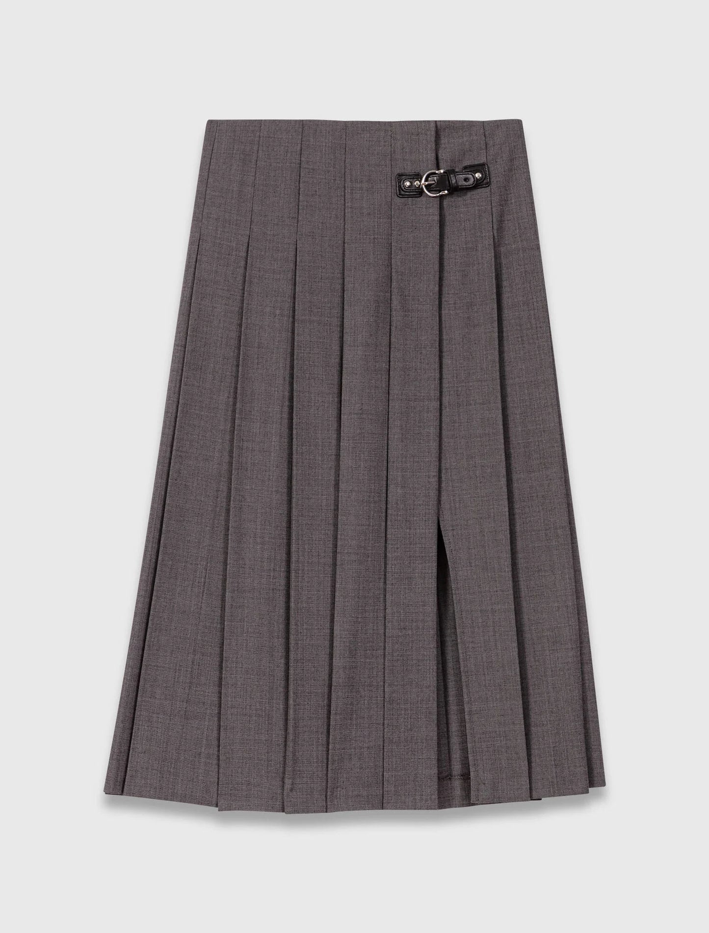 Long pleated skirt Grey