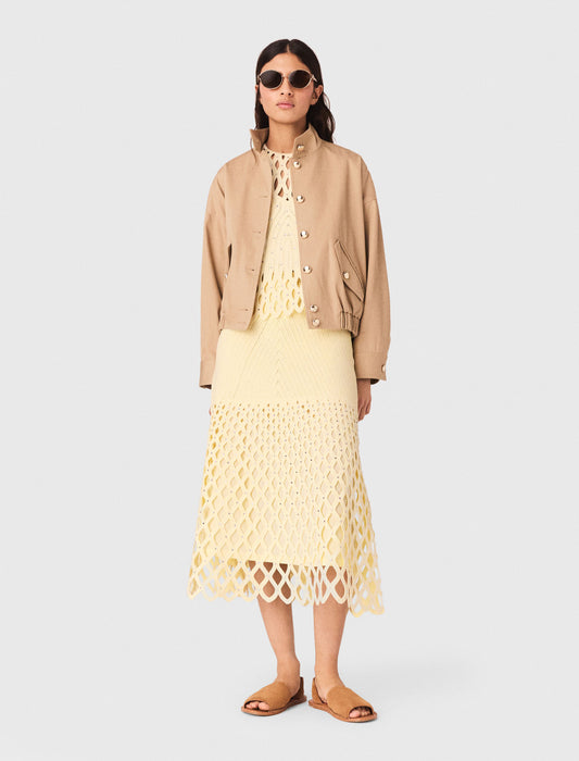 Crochet skirt with removable lining