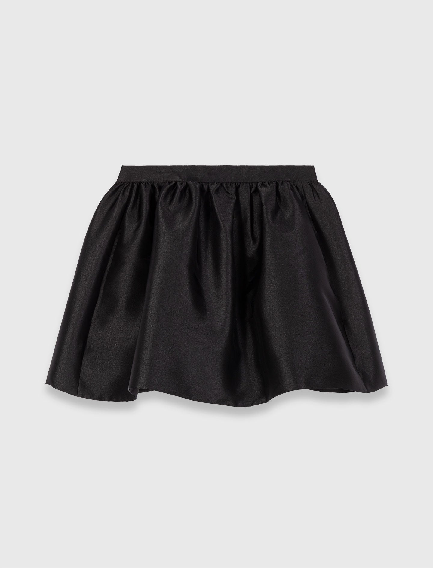 Short Taffeta Bubble Skirt BLACK